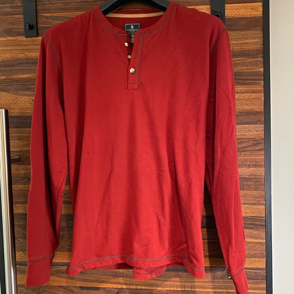 G.H. Bass mens pullover henley 3XL